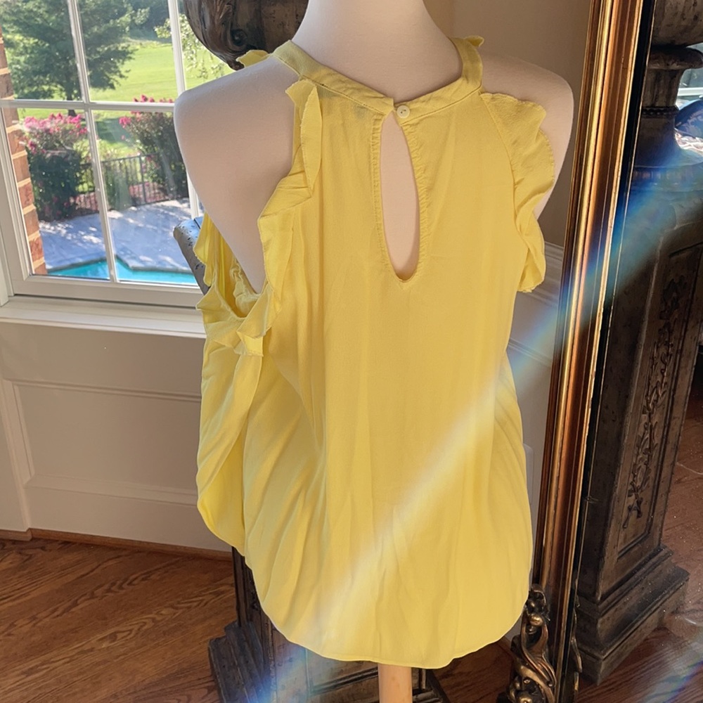 Lemon Chiffon Cold Shoulder Blouse! - image 8
